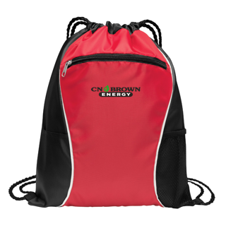 C.N. Brown Energy - BG613 Port Authority® Fast Break Cinch Pack, Red/Black